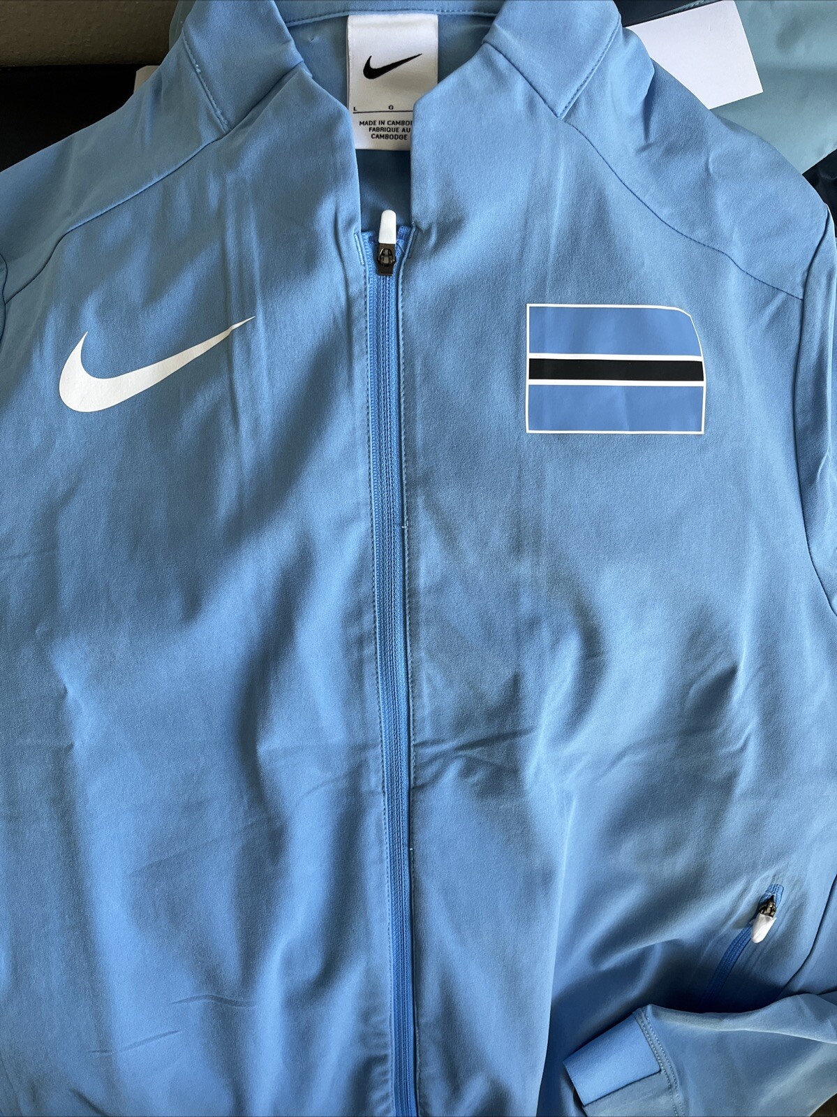 NEW Nike Pro Elite Botswana Track Jacket Men’s L Light Blue CI6297-412 New Team