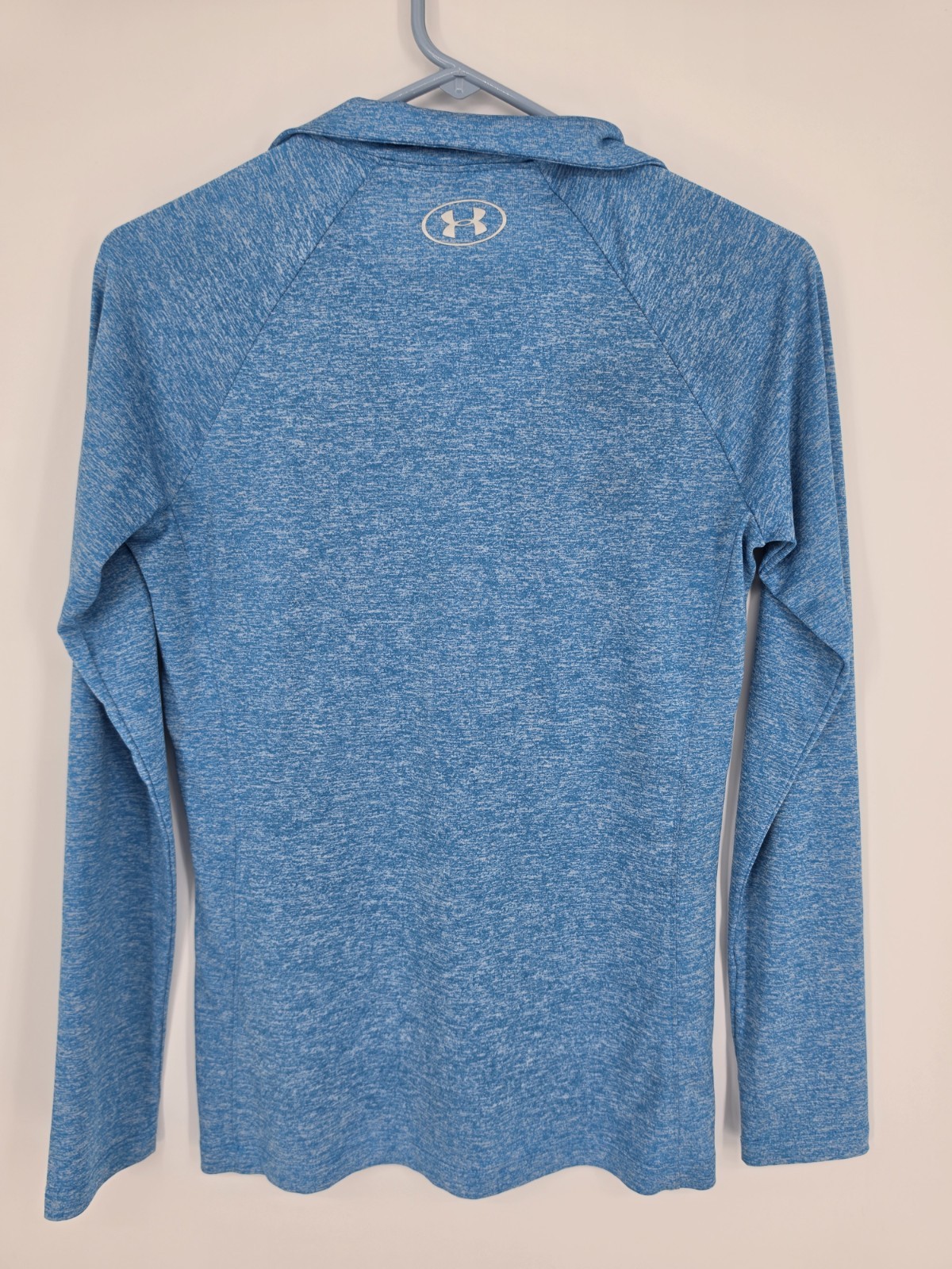 Under Armour HeatGear Men’s Blue Heathered 1/4 Zip Pullover Long Sleeve SM