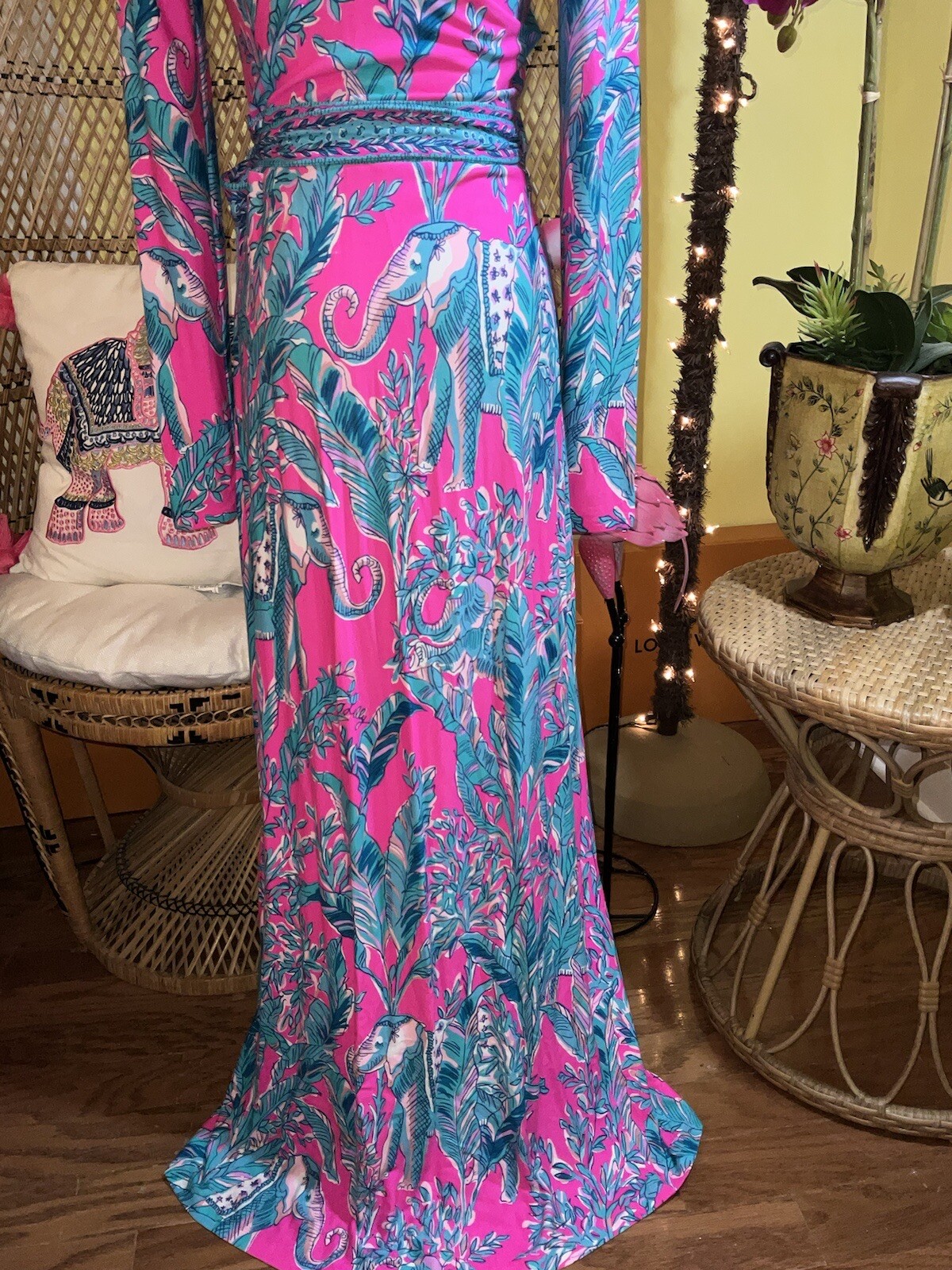 Lilly Pulitzer NWT Marseilles Wrap Maxi Talk Story to Me 🦄 Size XXS,M