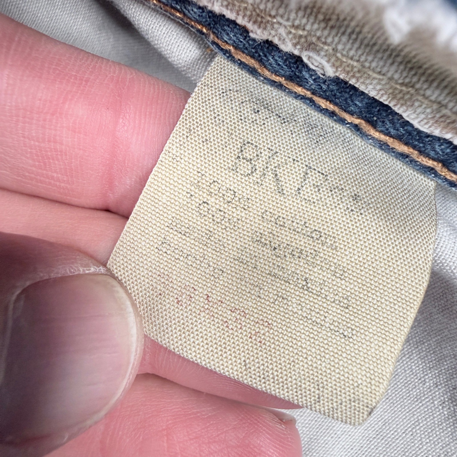 BKE Alec Mens Light Wash Distressed Bootcut Denim Jeans 100% Cotton 38×32