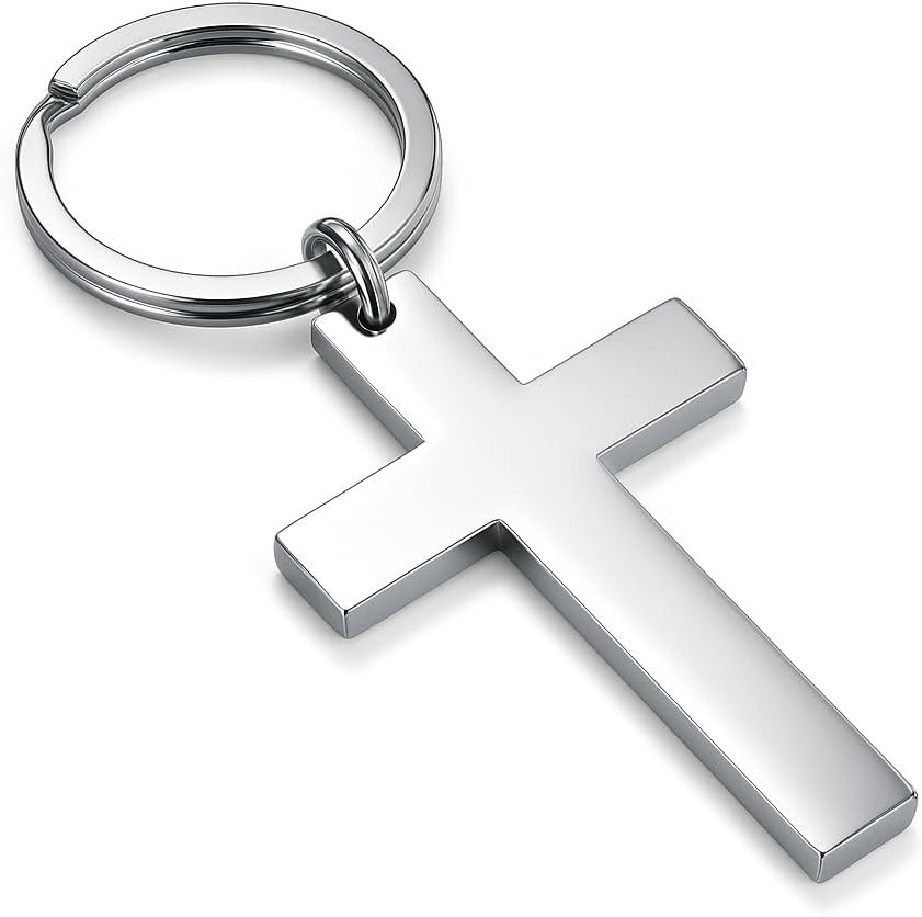 Cross Keychain Christian Gift Baptism Holiday Car Keychain