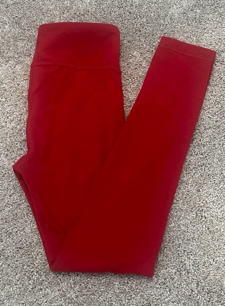 Athleta Girl, Red Leggings, Girls Size Medium, 8 To 10 Years