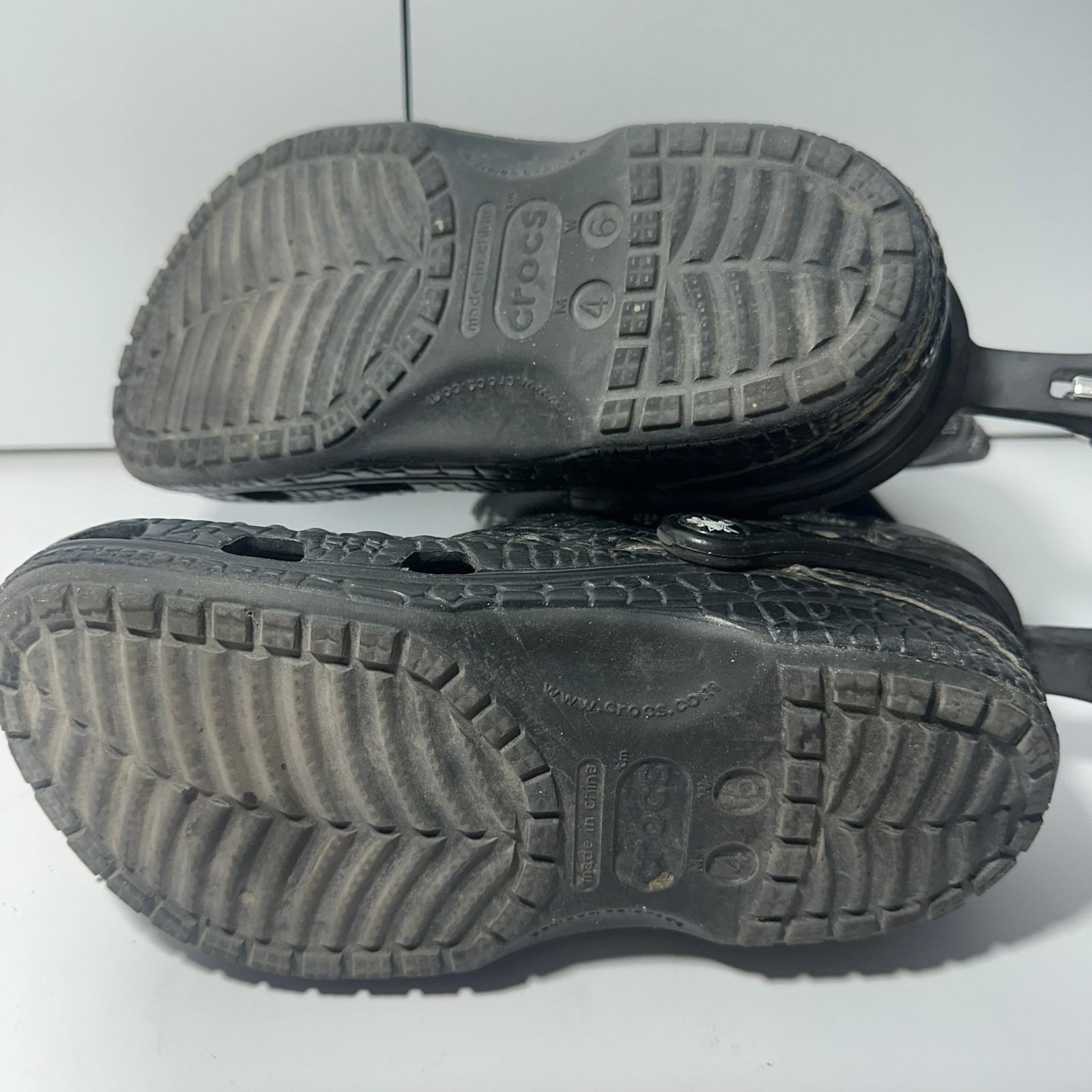 Crocs Classic Cowboy Boots Black Western Limited Edition M4 W6 Spurs Clogs