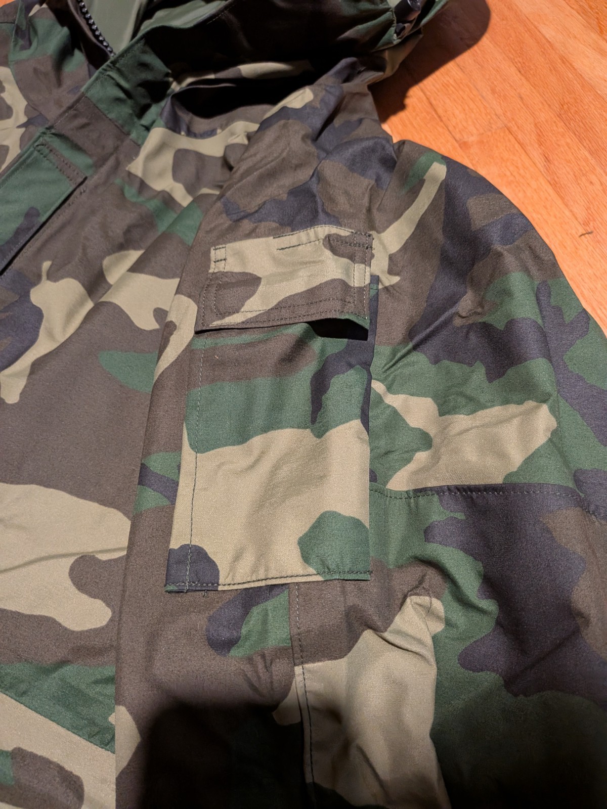 Raven Goretex ECWCS Woodland Camo Parka Cold wet Weather Jacket M-L E33