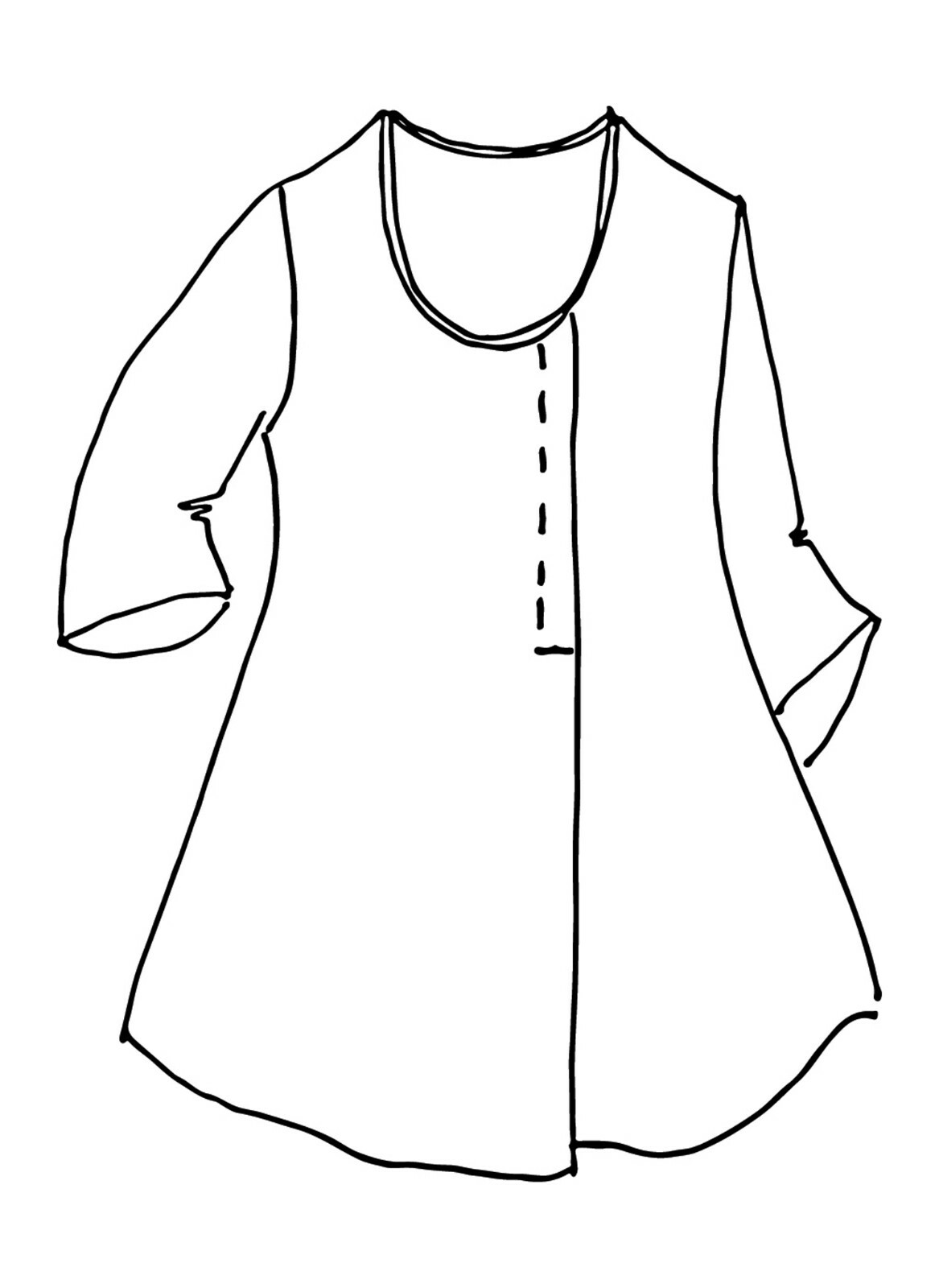 FLAX Designs LINEN Tucked Tunic 2G NWT Tunic WISTERIA