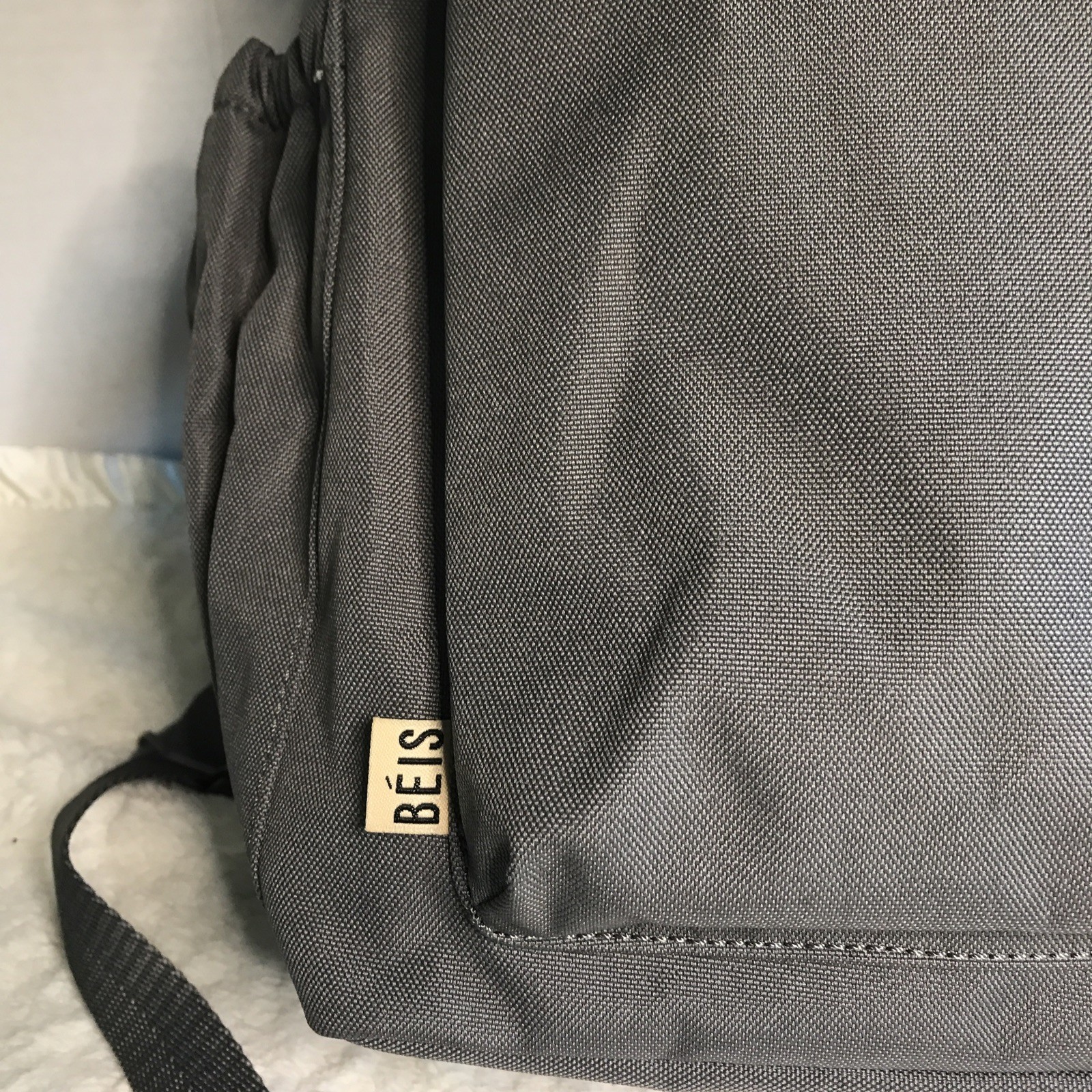 BEIS The BEISics GRAY Backpack Laptop & Trolley Friendly Minimalist NWT