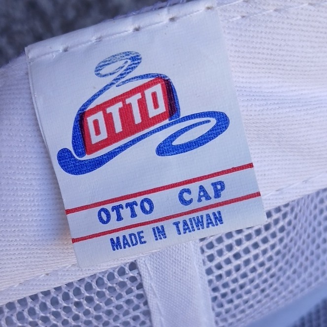 OTTO White Trucker Hat Mesh Back Adjustable One Size “Pastime Bar” Patch