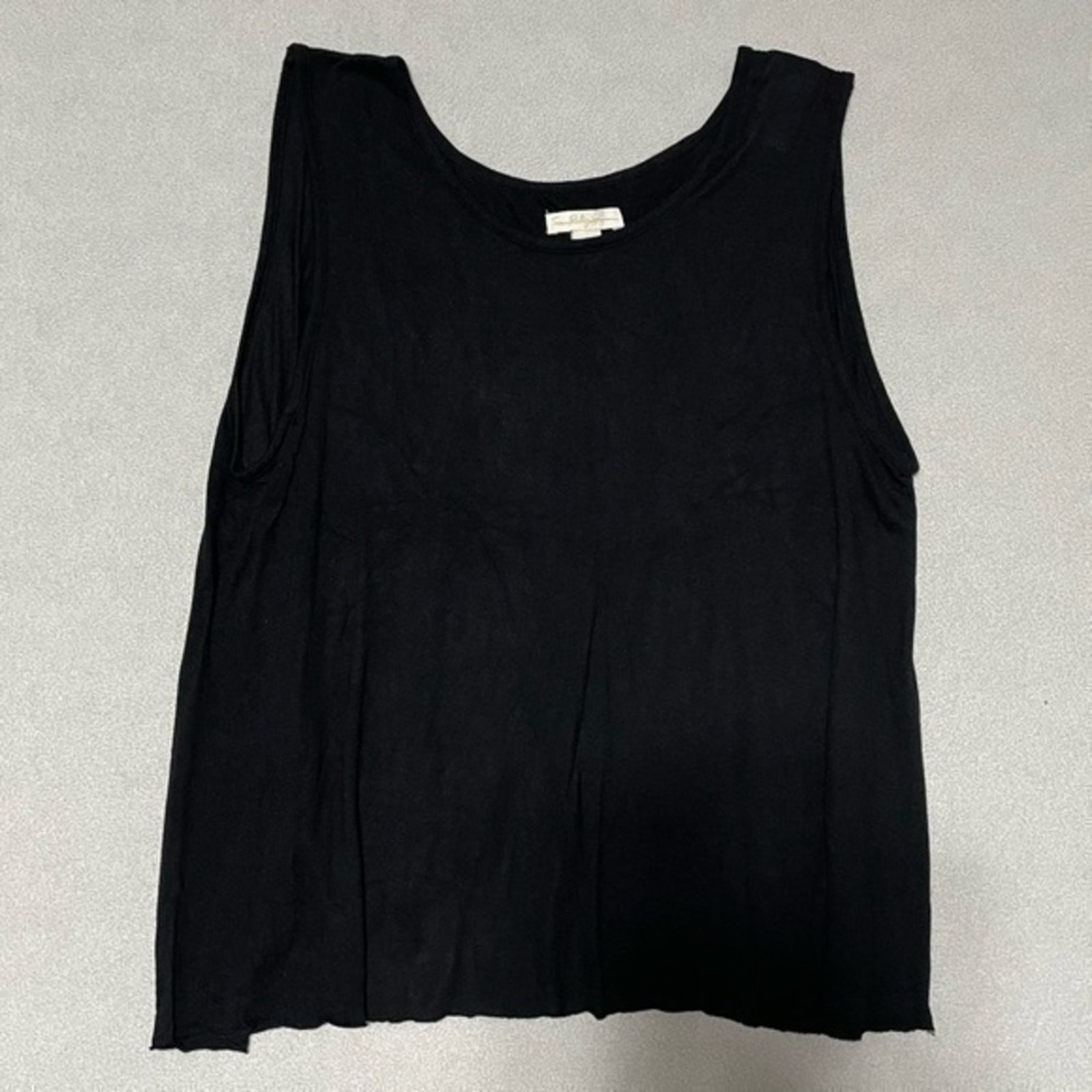 True Religion Women’s XS Black Open Back Tank Top Modal Made USA Y2K
