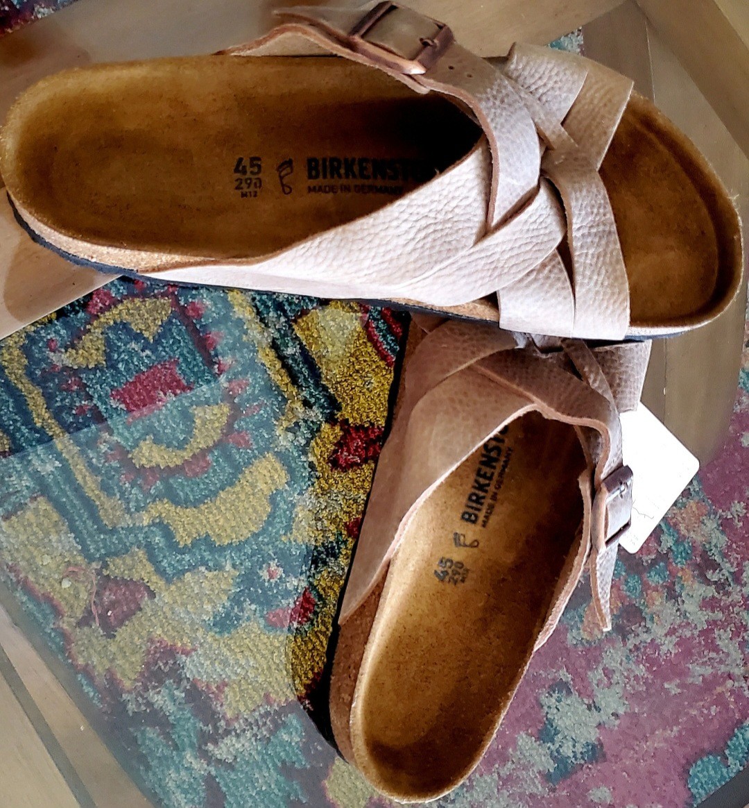 BIRKENSTOCK Lugano Oiled Leather in Camberra Old Tobacco Regular Width Size 45