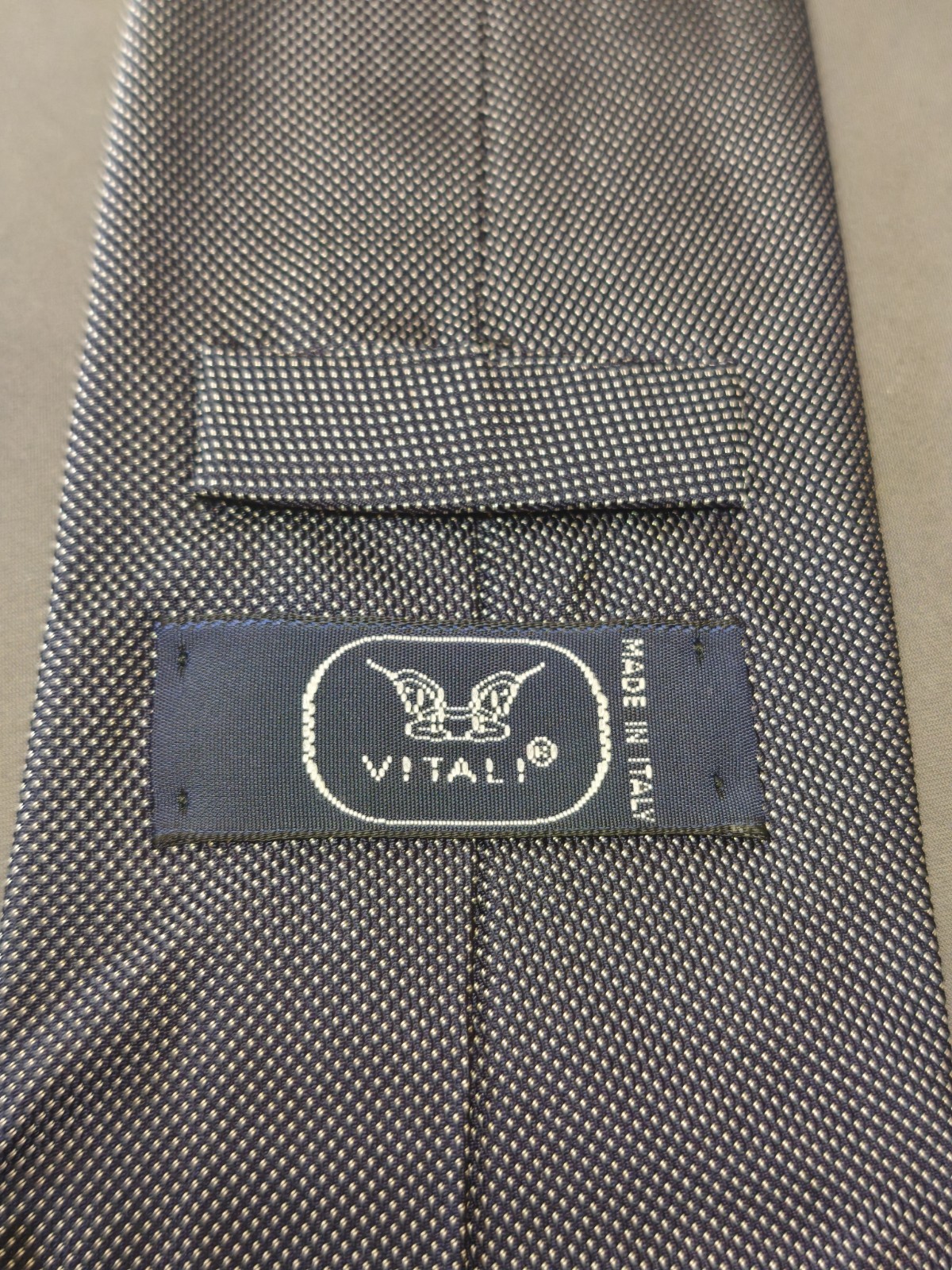 Vitali – Solid Color Jacquard Silk Tie Made in Italy