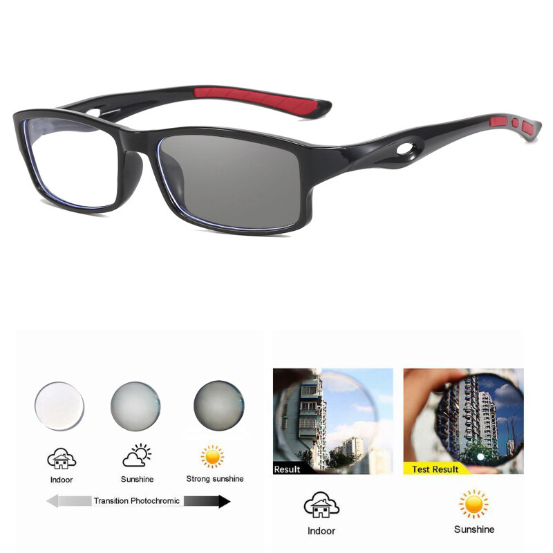Men Women Square Photochromic Reading Glasses Classic Sport Fashion Sunglasses