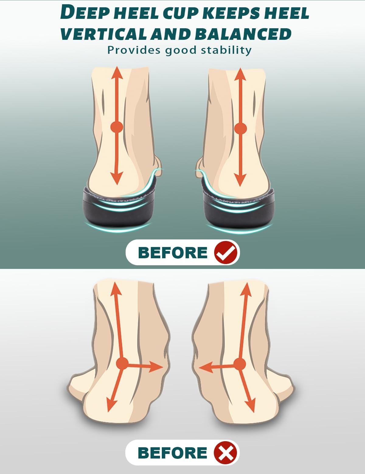 Plantar Fasciitis Insoles for Men Women, 220+ lbs Heavy Duty Support Pain Rel…