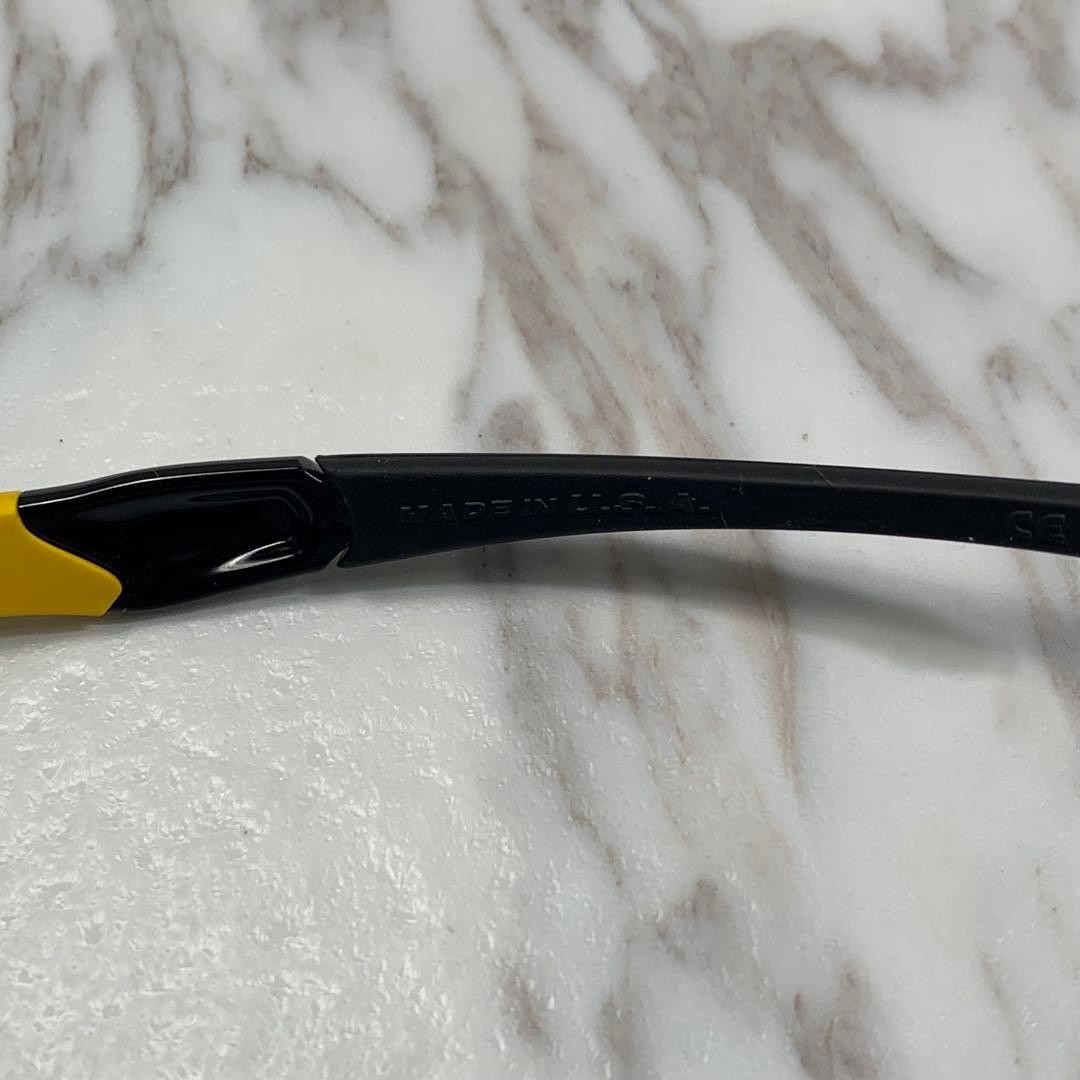 Oakley Flak Jacket Sunglasses Black Yellow Mens Sports Eyewear Authentic