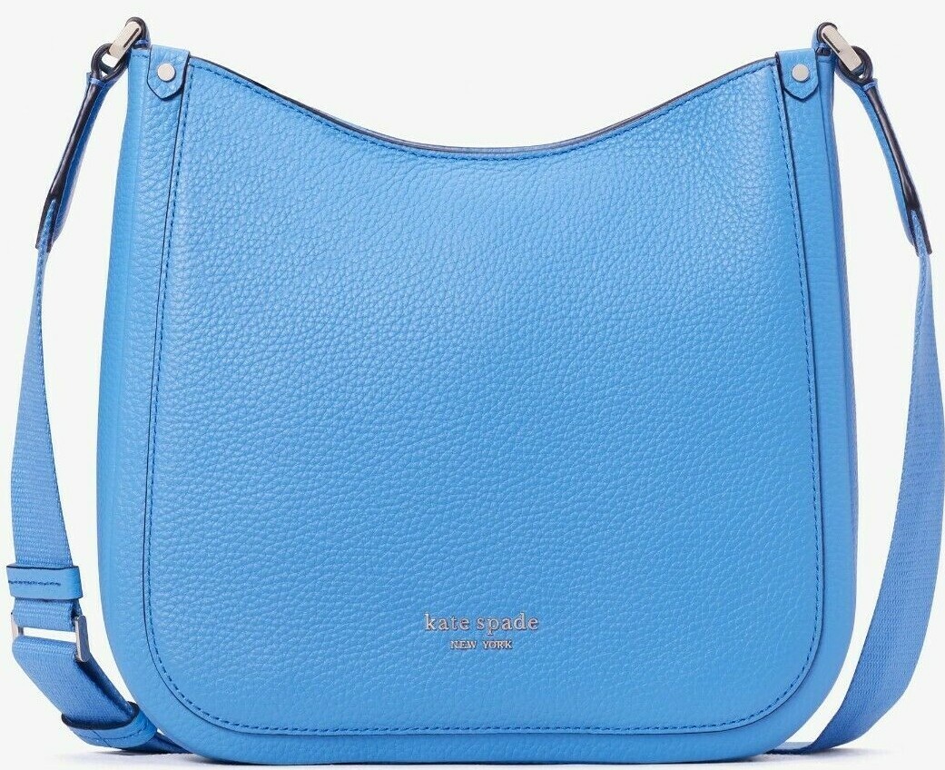 Kate Spade Roulette Messenger Bright Blue Leather Crossbody PXR00329 NWT $228 FS