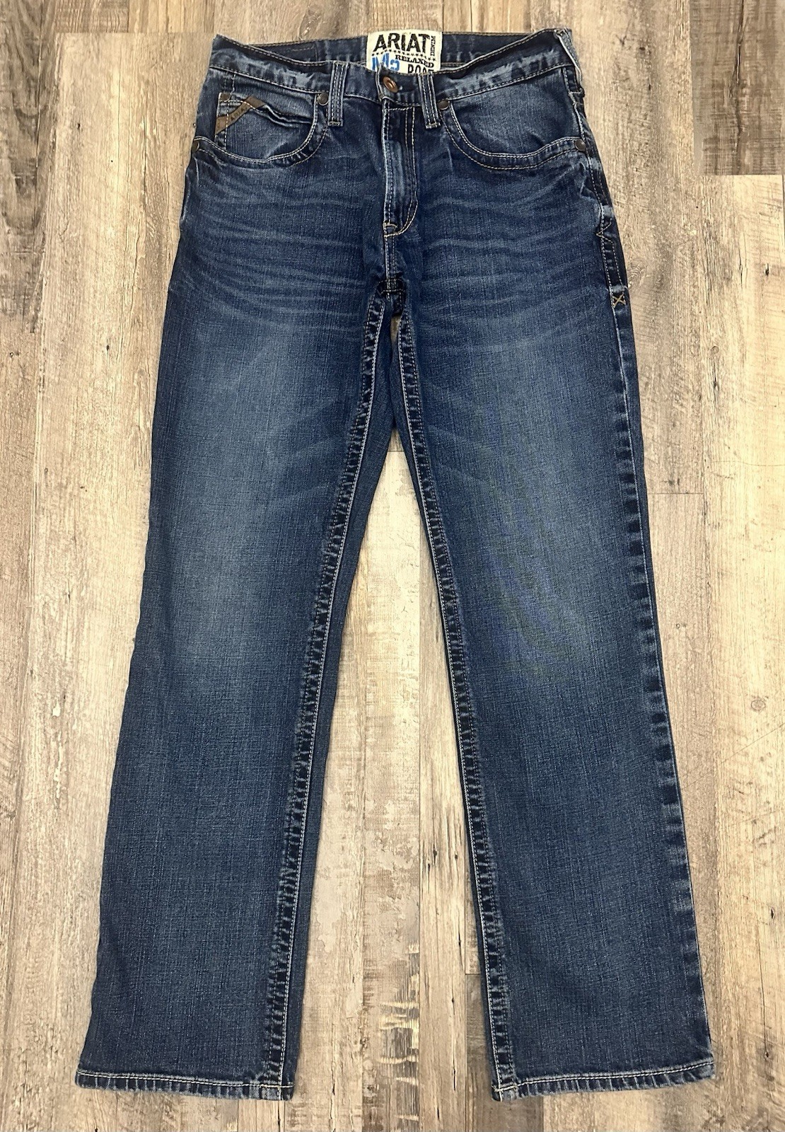 Ariat M2 Relaxed Boot Cut Mens 31×34 Stretch Denim Blue Jeans Western VGC