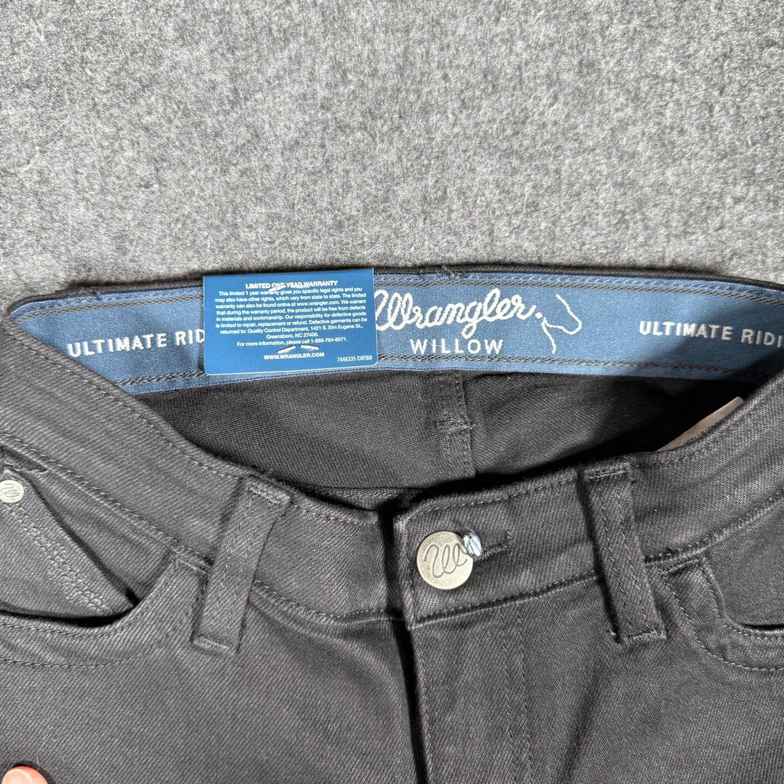 Wrangler Willow Ultimate Riding Jeans Womens 25×34 Black Mid Rise Bootcut NWT