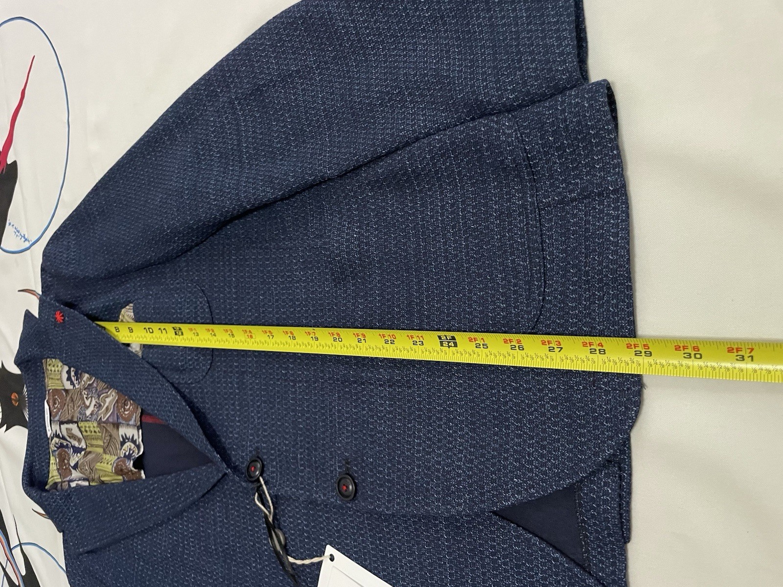NWT Manuel Ritz Jacket Blazer Sport Textured 1/4-Lined Linen Blend IT 52 / US 42