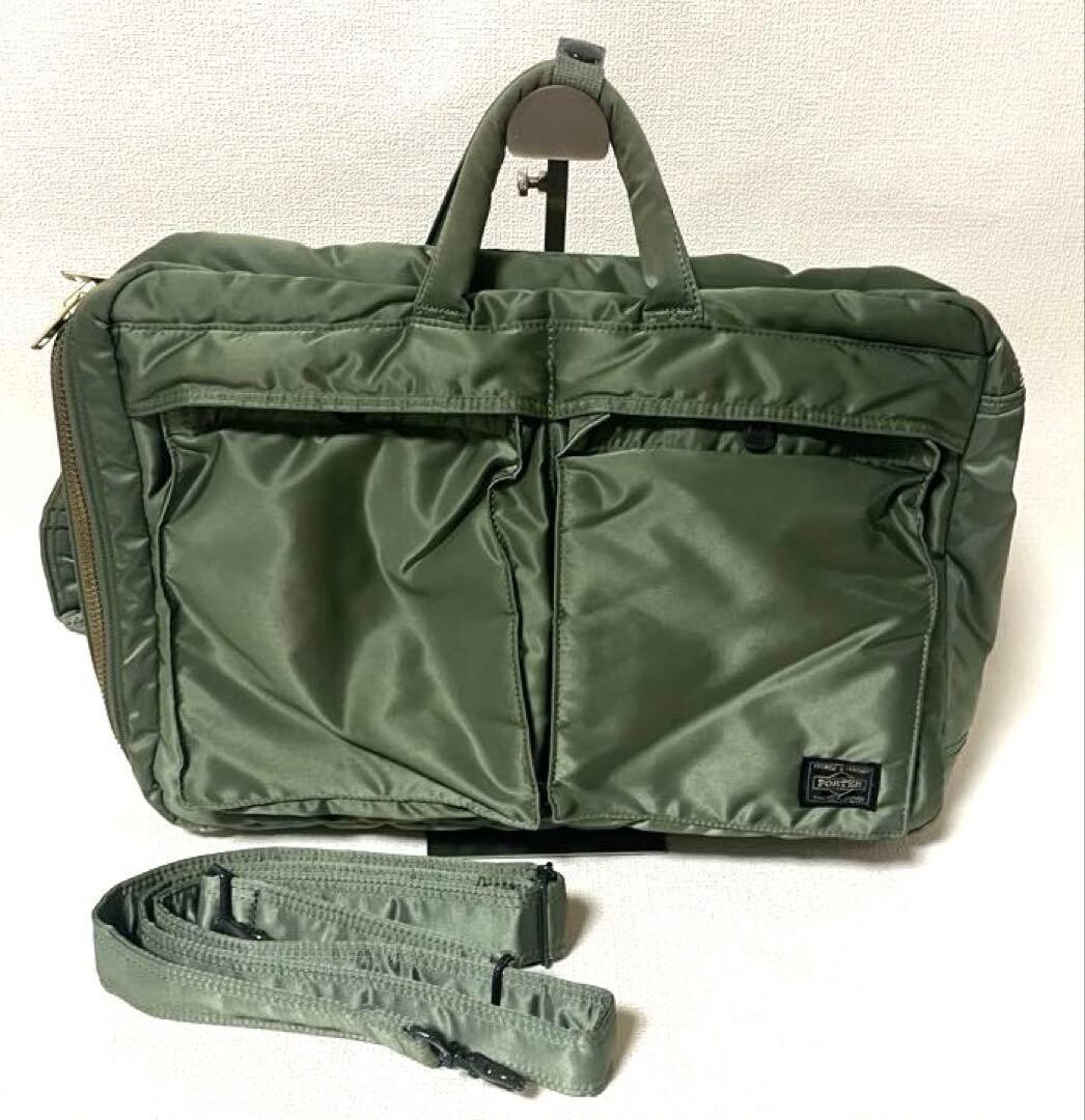 Porter Tanker 3Way Briefcase Sage Green B4 15L PC Bag 622 26107 New Tanker