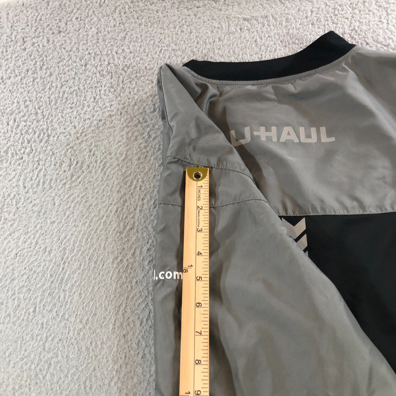 uhaul fullzip jacket mens 2XL black gray logo