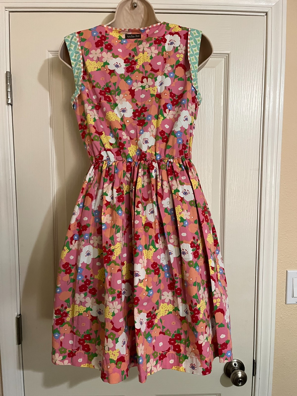 MATILDA JANE Sleeveless Leah Fit & Flare Dress Wonderful Parade Floral Pockets S