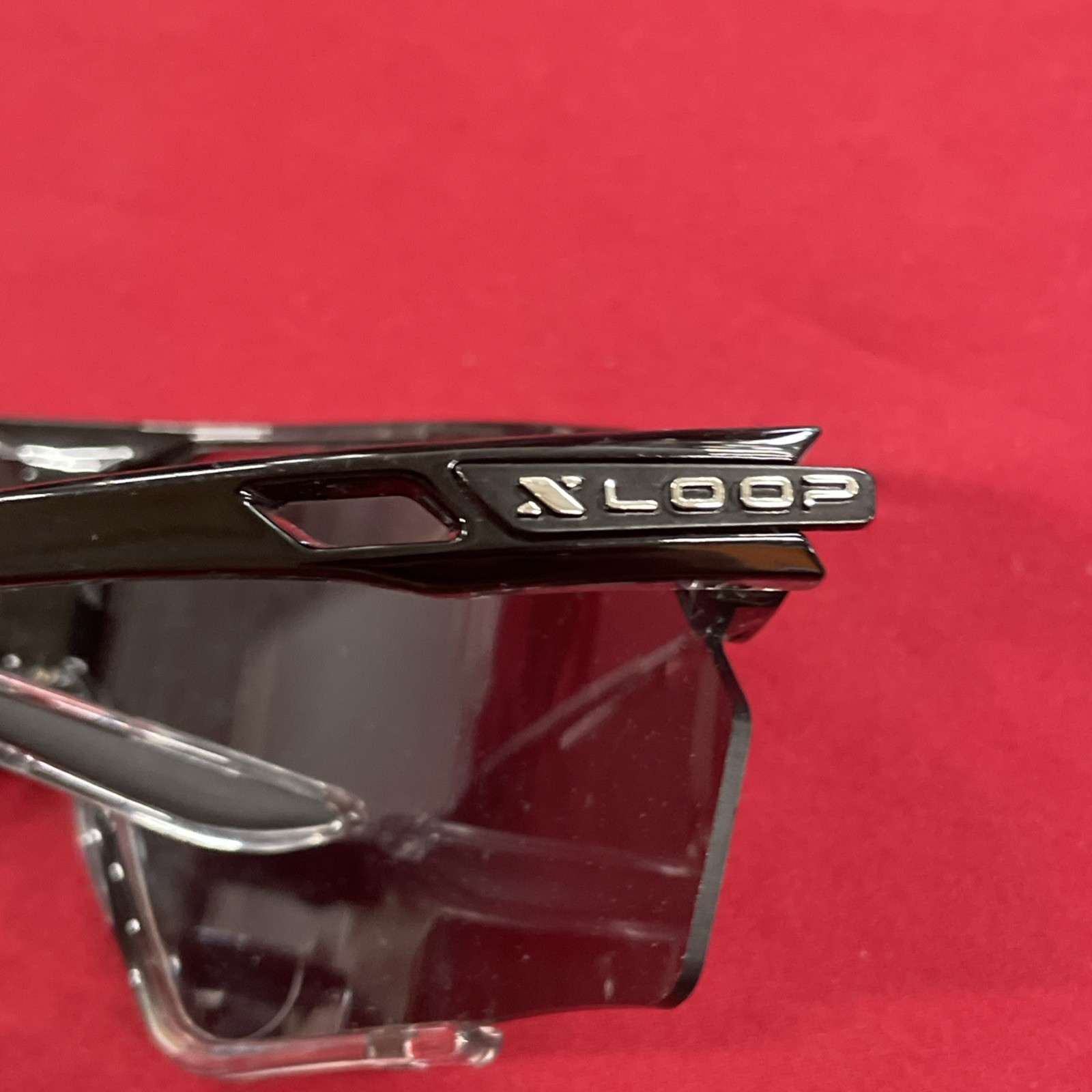 Men’s X Loop Wrap Around Gray Plastic Framed Sport Sunglasses