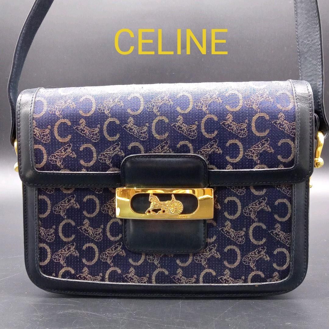 CELINE C Macadam Horse Carriage Hardware Shoulder Bag