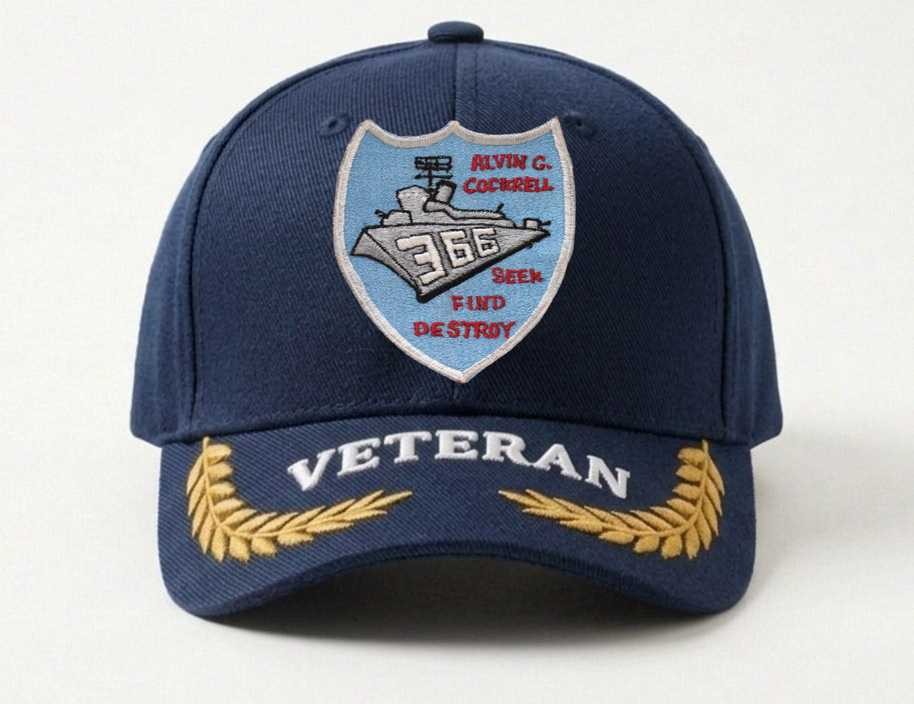 Customized Embroidered Hat Uss Alvin C Cockrell De-366, Veteran Cap, Trucker Hat