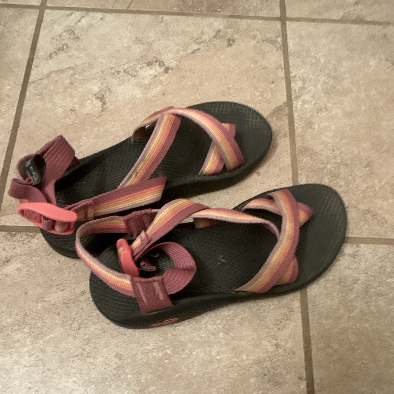 Chaco Women’s Strappy Slip-On Sandals Striped Multicolor/Black US 7