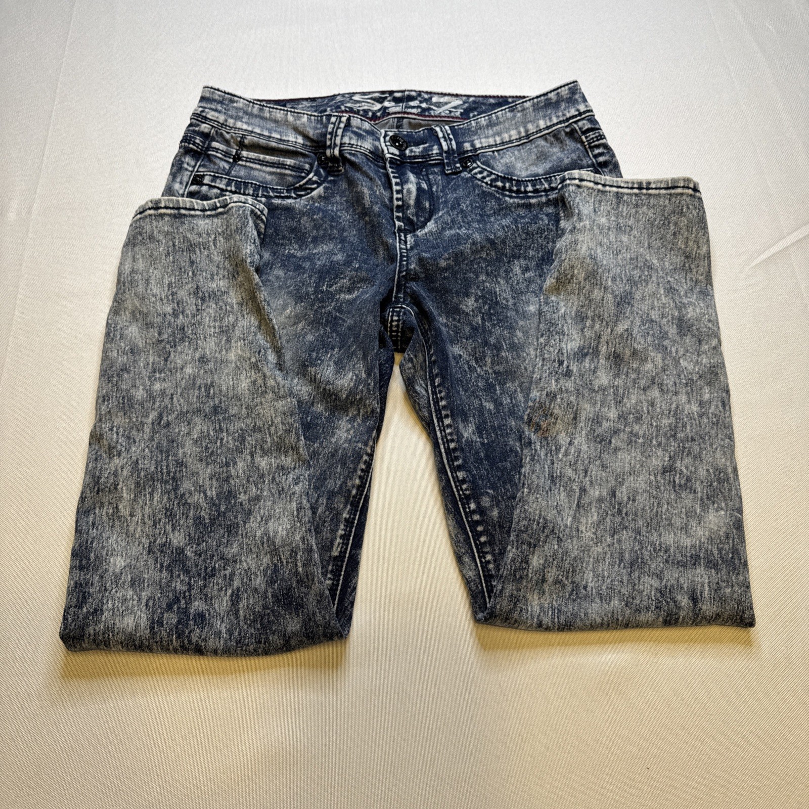 Seven7 Stonewashed Denim Legging Size 4 Retro 80’s # 0068