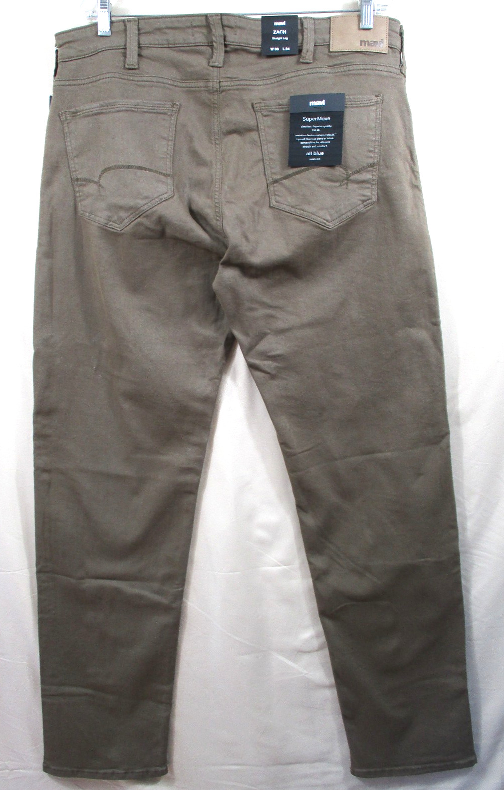 -NWT Mavi Zach Straight Leg Stretch Men’s Jeans Brown Sz 38×34