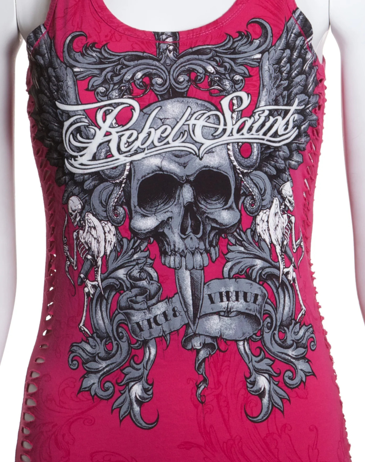 Rebel Saint by Affliction Women’s T-shirt Grace Biker Tattoo
