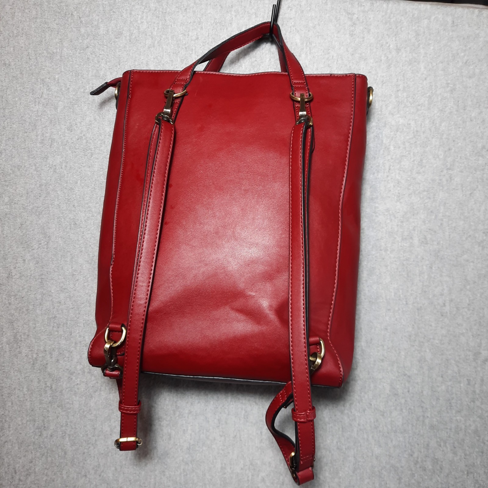 Ecosusi Designer Handbag Laptop Maroon Vegan Leather Womens Convertible Bag