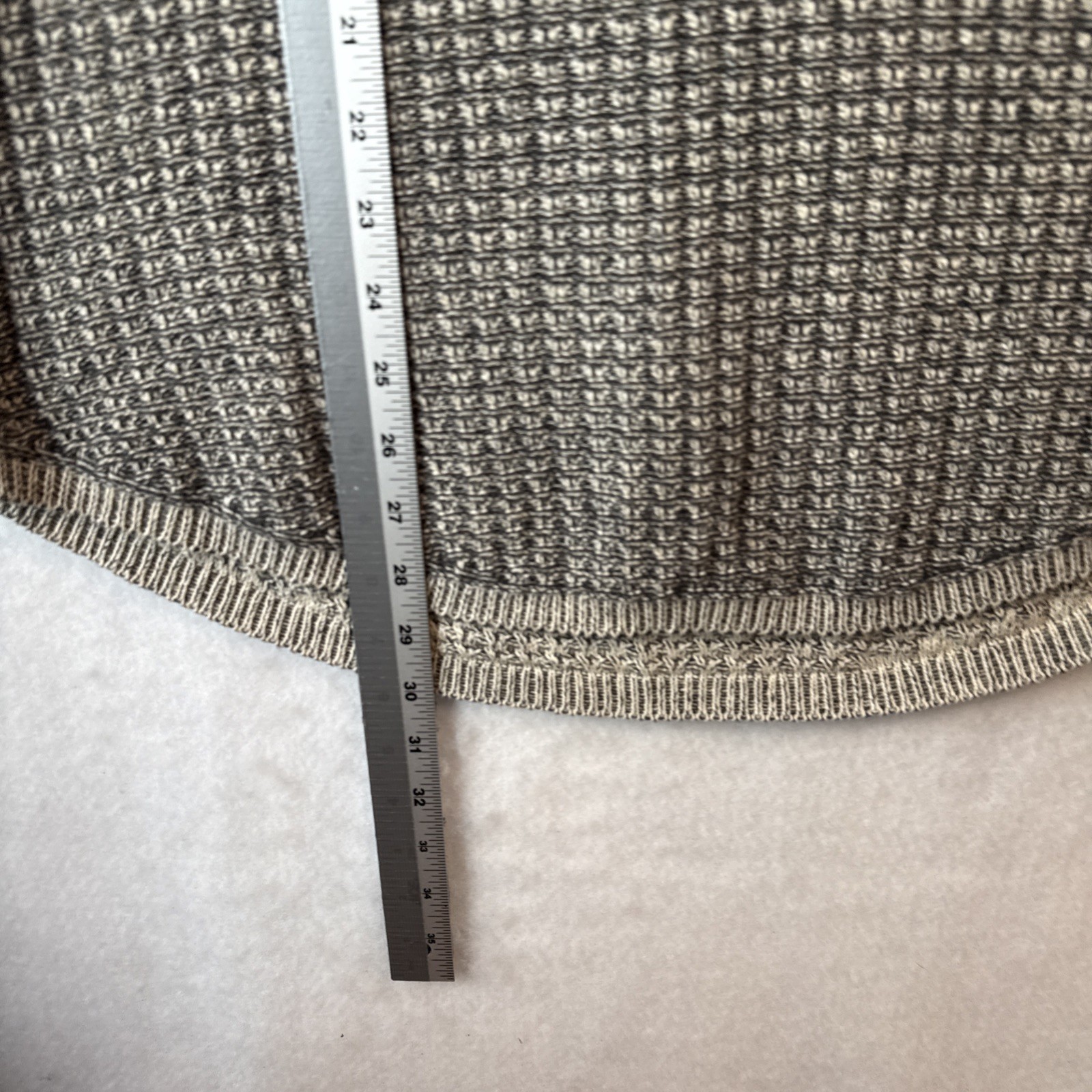 Jeanne Pierre Waffle Knit Curved Hem Pullover Sweater Women’s XL Combo Gray Chic