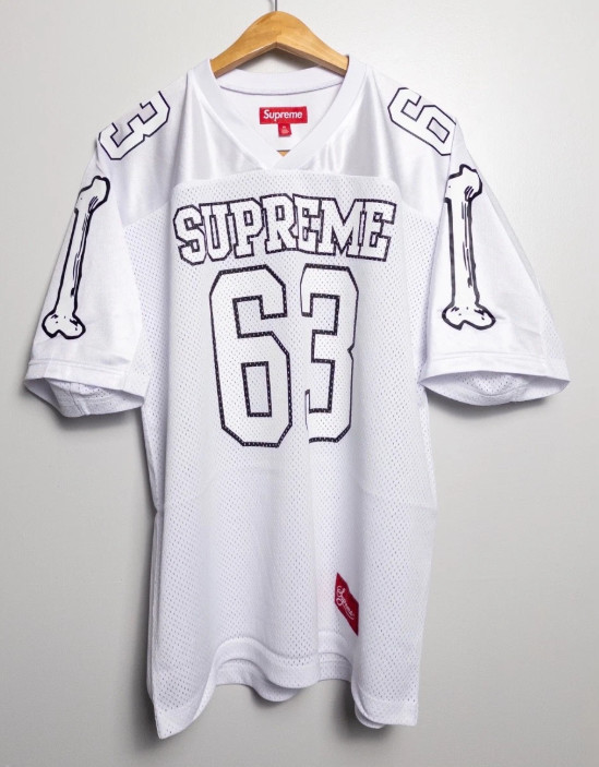 FW25 Supreme Bones Football Jersey Graphic Logo White New Size S-XL FreeShipping