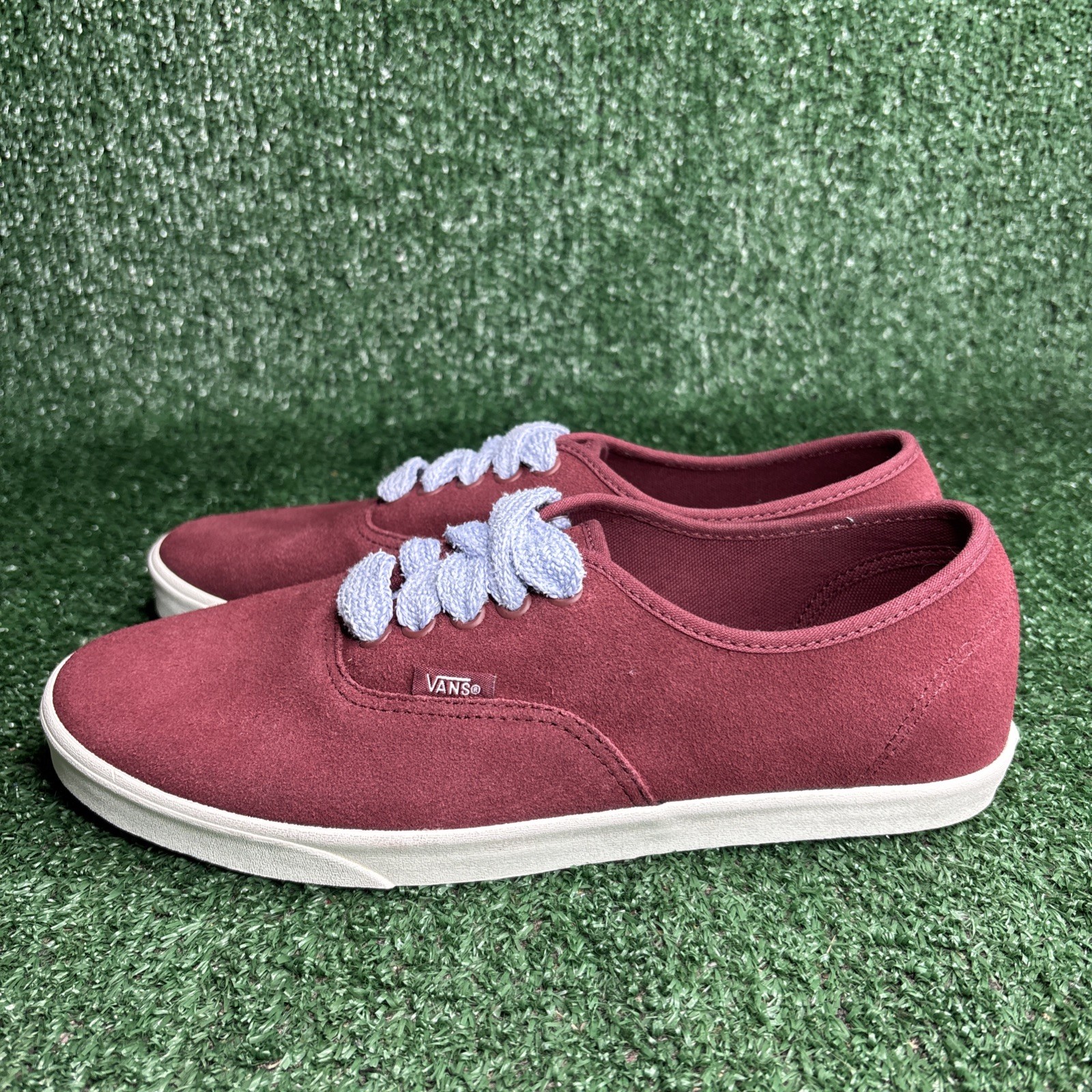 NEW VANS Authentic Low Pro Red Suede Skate Shoes Sneakers Men 8 / Women 9.5
