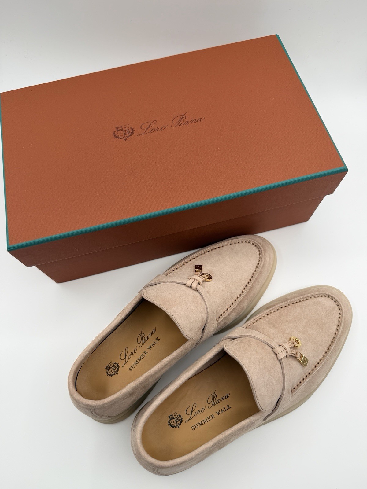 Loro Piana Summer Charm Walk Loafer Women’s EU 38 Sandstone Yacht Shoes