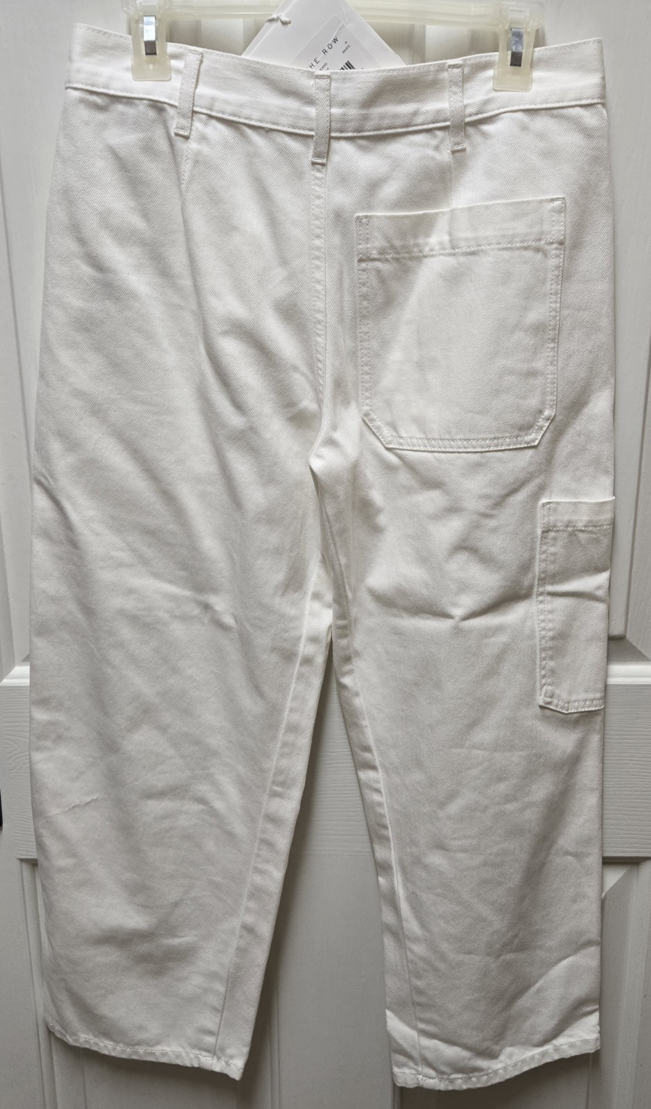 The Row Hester Wide Leg Cropped Jeans, Size 4, White