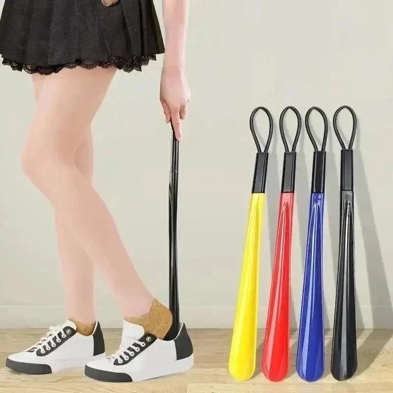 1PC Extra Long Flexible Plastic Shoe Horn – No Bending, Shoe Spoon, Color Black