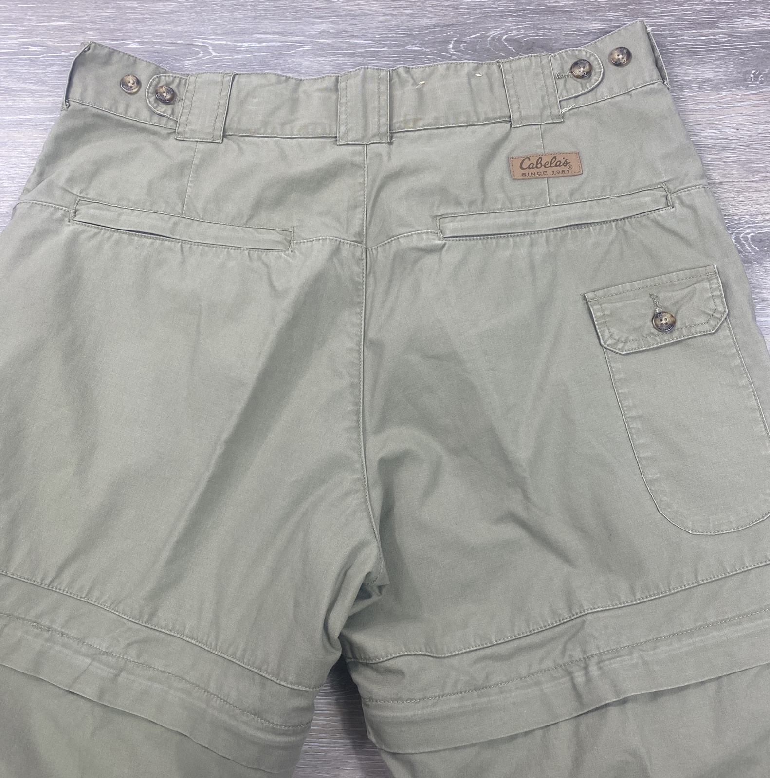 VINTAGE Cabela’s Convertible Cargo Pants Mens 38 X 31 Pockets Khaki Canvas