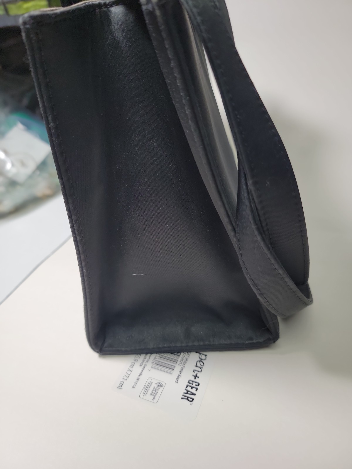 Kate Spade Sam Black Classic Vintage Fabric Nylon Shoulder Bag Box Tote