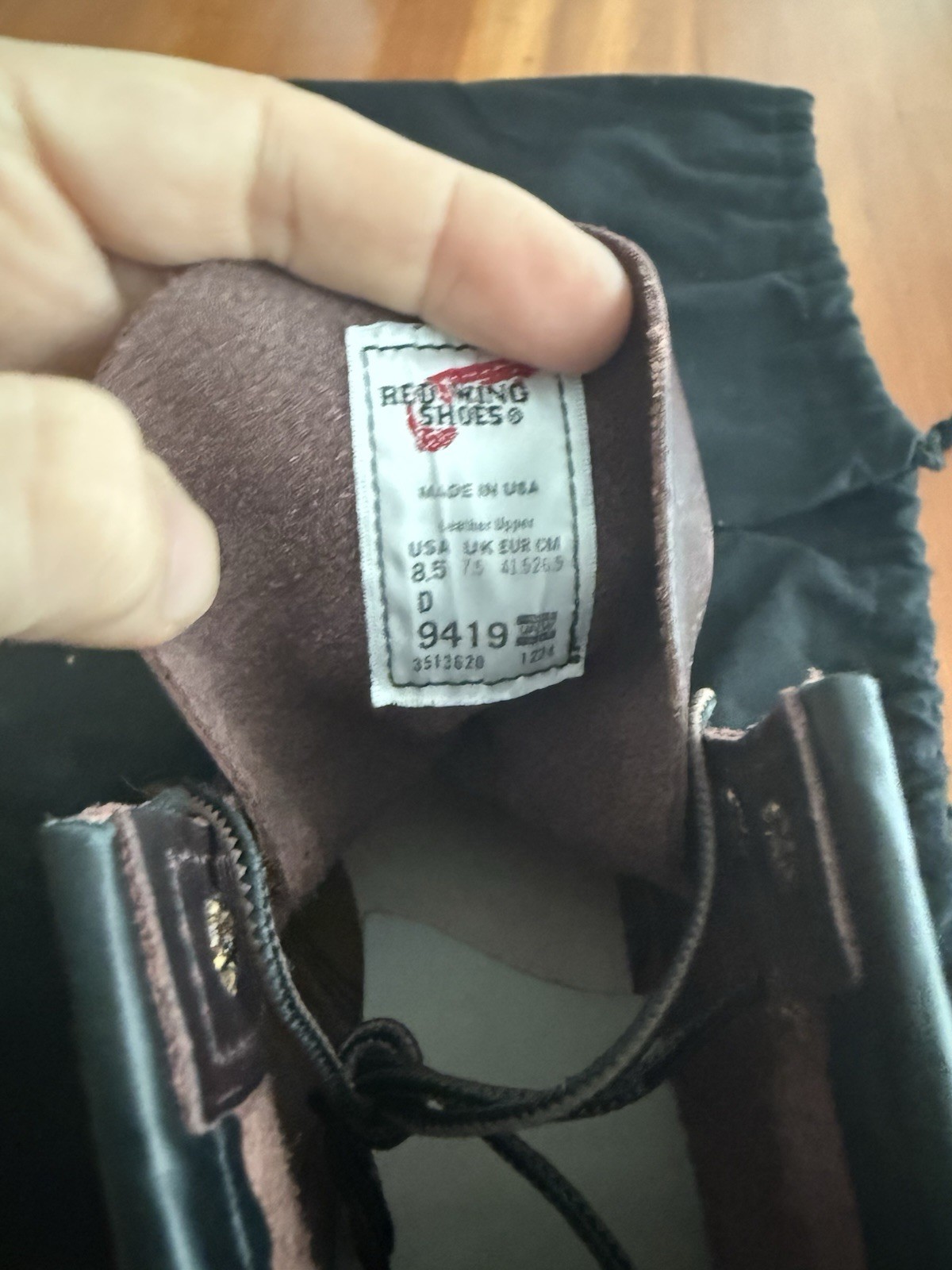 New Red Wing Beckman Men’s 6″ boot Black Cherry Excalibur Leather Mens 8.5 D 2nd