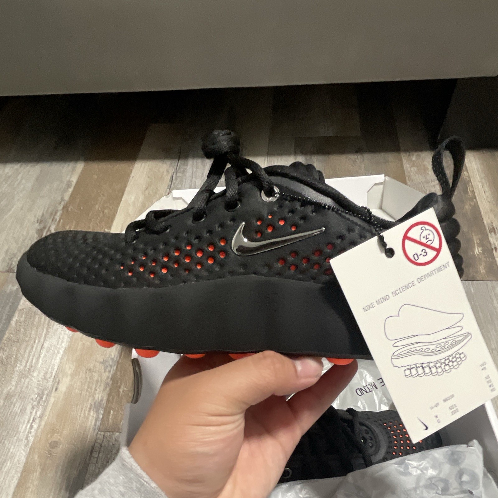 Nike Mind 002 Black Hyper Crimson Low Top Lace-Up Sneakers 2026 HQ4310-001