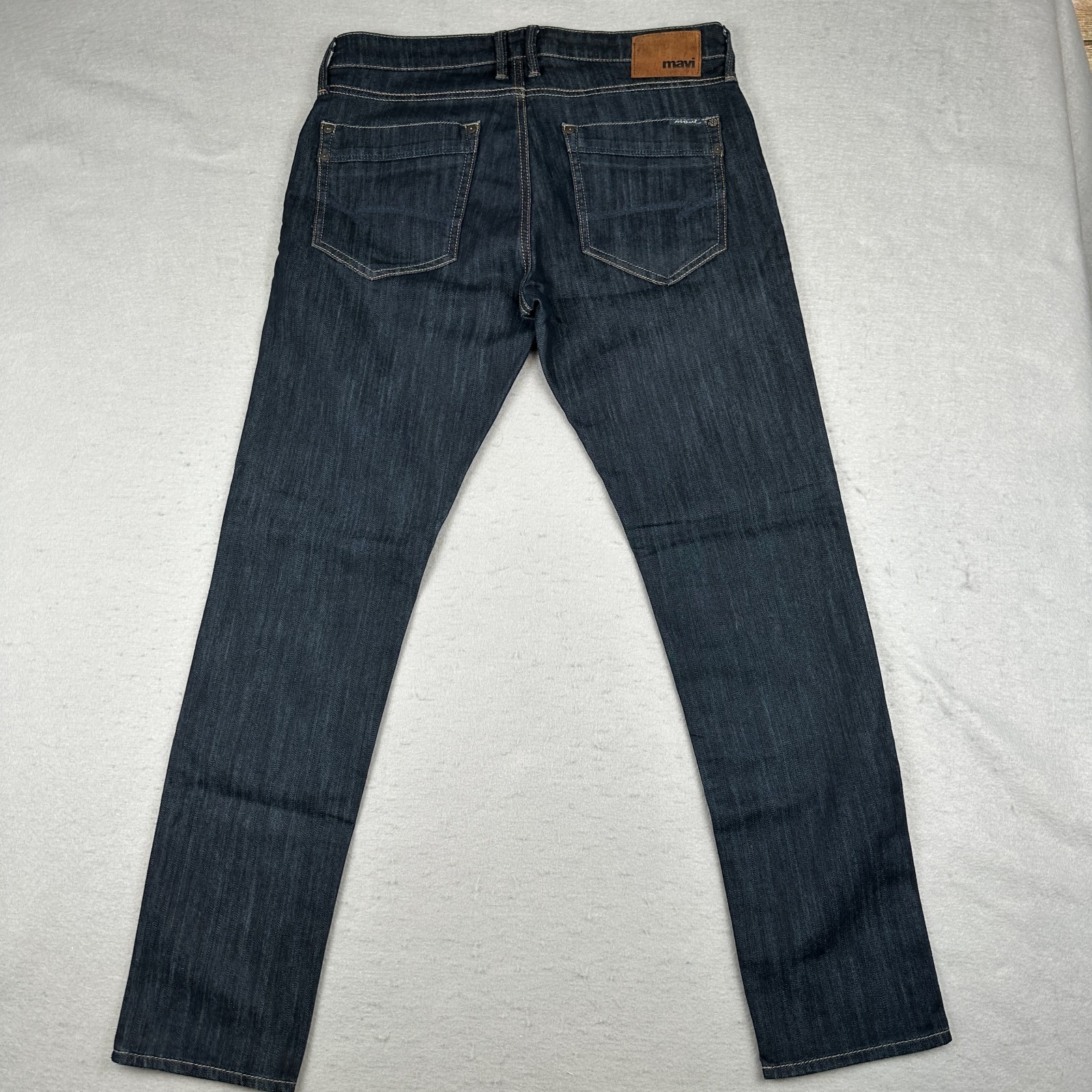 Mavi Jeans Mens 34×32 (Fits 34×31) Blue Jake Slim Straight Leg Indigo Dark Wash