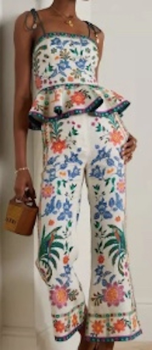 House of Harlow set – gorgeoous tropical print on white, size 4
