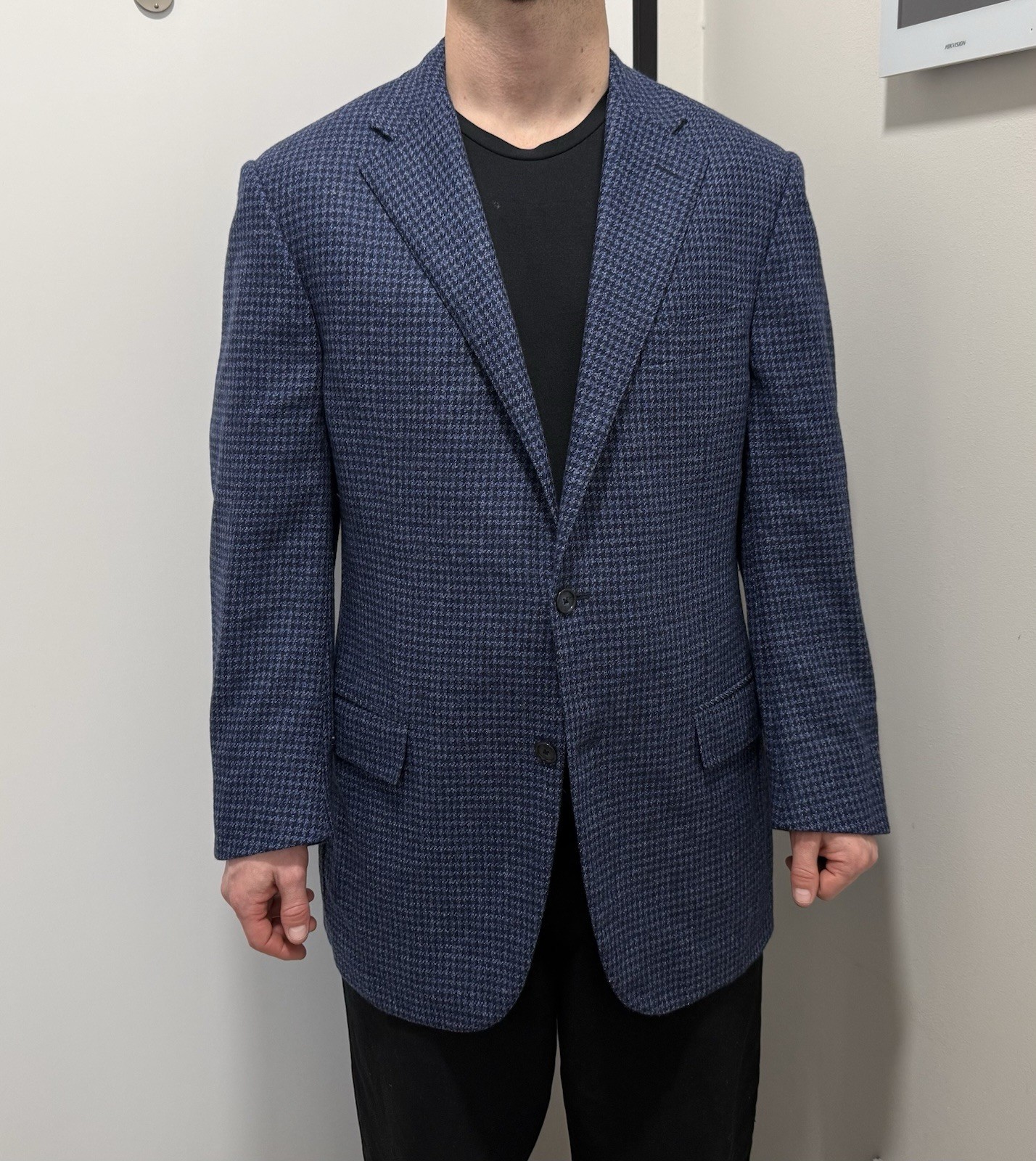 DDP Corneliani Mens Blazer Sport Coat Checked Wool size IT-52R/US-42R