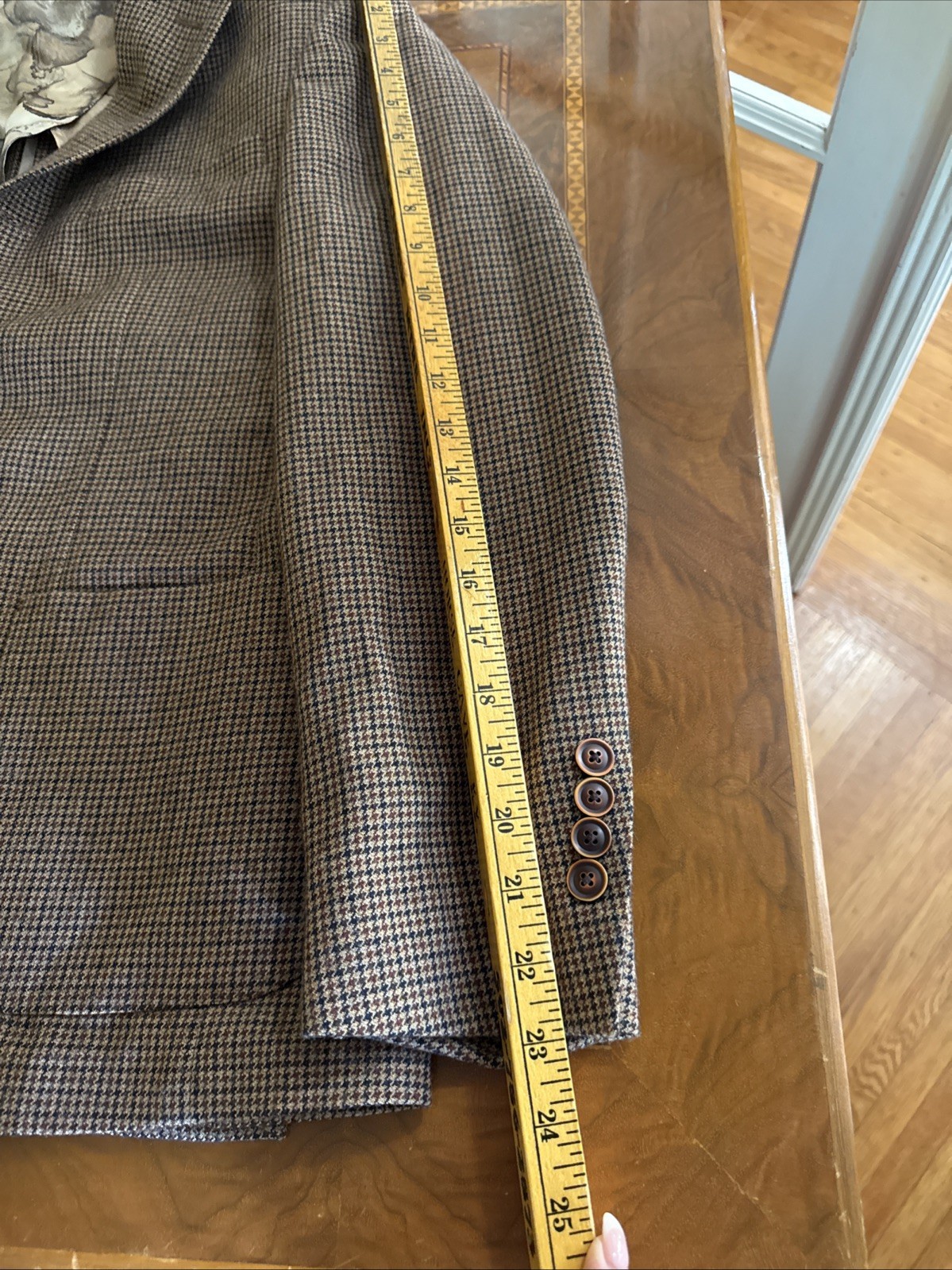 Tallia Men’s Slim-Fit Wool-Silk Herringbone Fall colors Sport Coat $295 36 Short