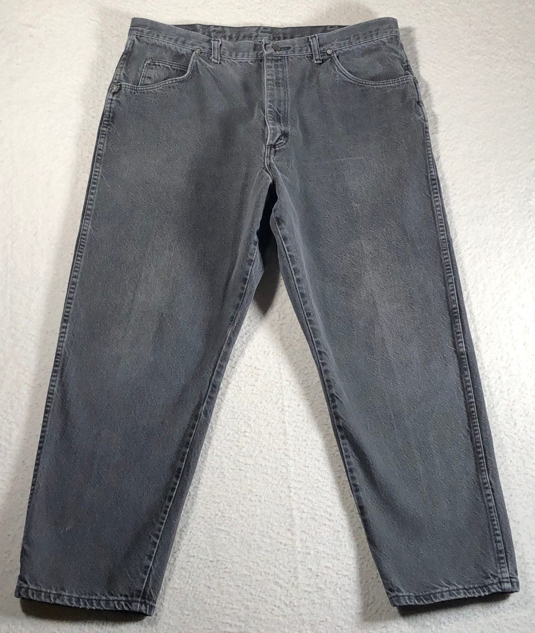 Wrangler Hero Premium Mens Jeans Regular Tapered Charcoal Wash 100% Cotton 38×28
