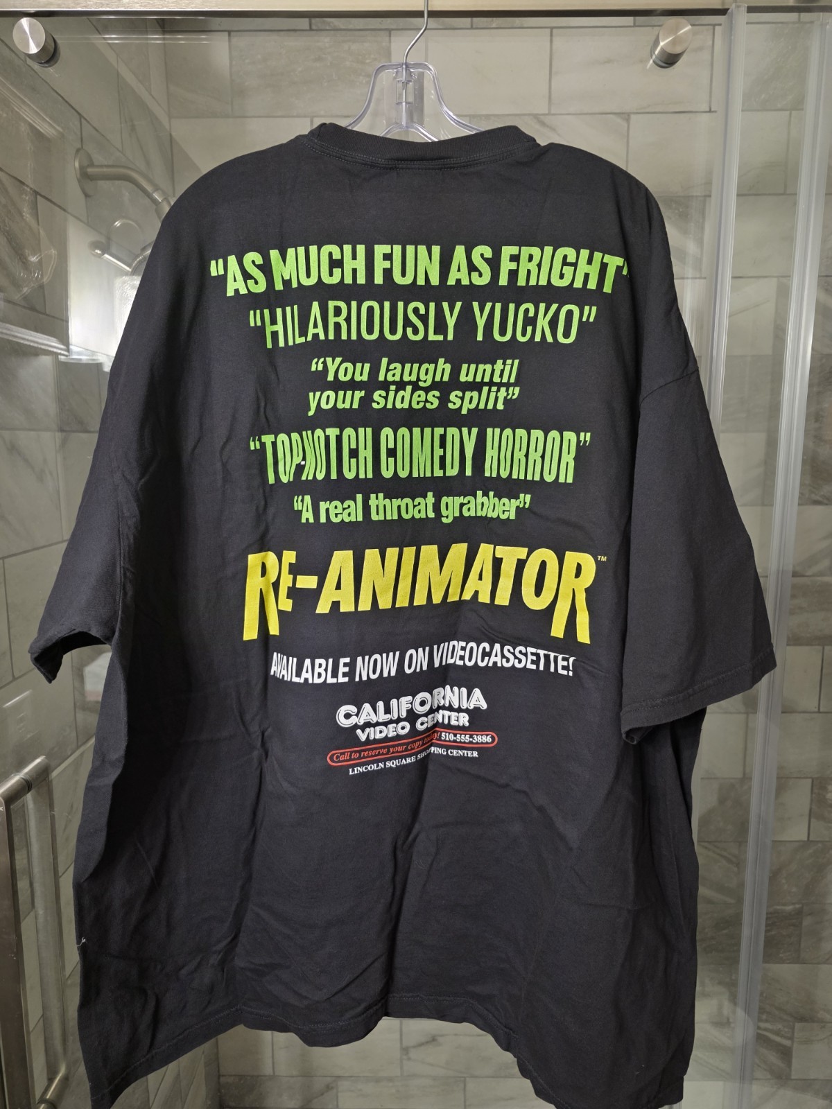 Re-Animator by Rucking Fotten Double Sided T-Shirt LARGE Horror Video Shirt