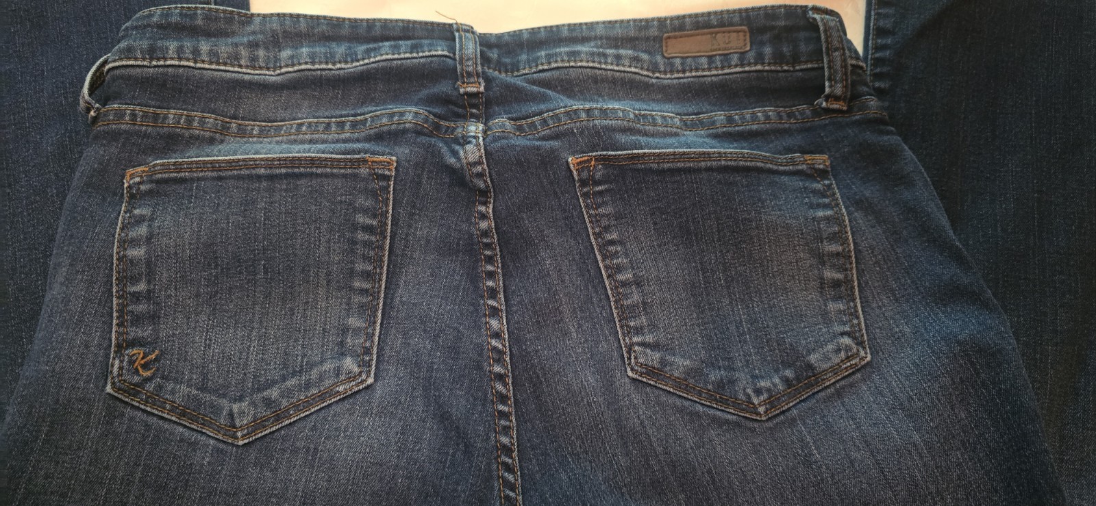 KUT from the Kloth Women’s Bootcut Dark Wash Blue Stretch Jeans 10P Petite