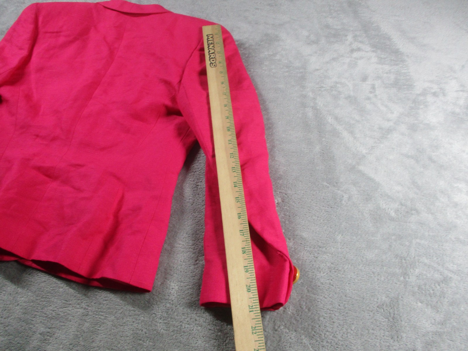 Harvé Benard Blazer Womens 4 Pink Linen Blend One Button Lined Tailored Jacket